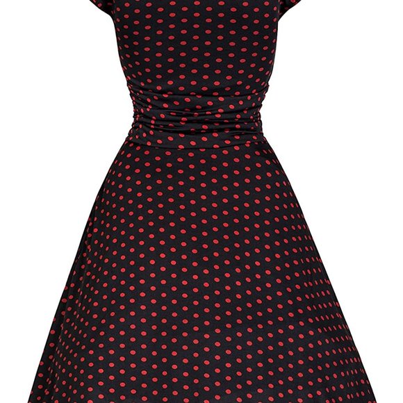 Lindy Bop black Dottie dress VGUC size XL - Picture 4 of 7
